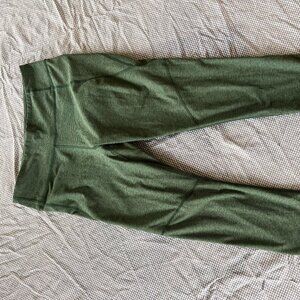 Outdoor Voices Heathered Green Crop Leggings